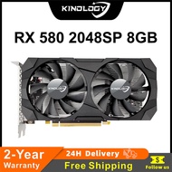 ❁Kinology Video Card RX 580 8G 2048SP GDDR5 AMD GPU Graphics Cards Gamer RX580 Radeon 8GB Mininp}Bz
