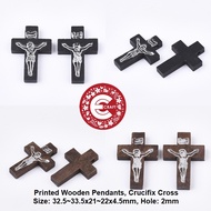 CROSS PENDANT WITH PRINT PICTURE FOR ROSARY