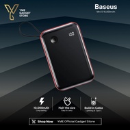 Baseus Mini S Portable PowerBank HD Digital Display 10000mAh Build In Cables Three Input