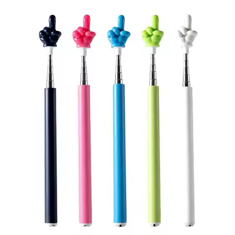 Stainless Steel Teaching Pointer Finger Design Writable Finger Reading Sticks Telescopic Rod Classro
