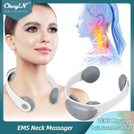 CkeyiN Electric Neck Massager Cordless TENS Low Pulse Cervical Spine Massage Device EMS Shoulder Pai