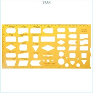 YAAN K Resin Flow Chart Symbol Drafting Template Ruler Stencil Measuring Tool Student