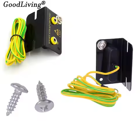 ESD Ground Socket Dual Banana Plug For Anti Static Wrist Strap Armband L Shaped Socket