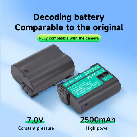2500mAh EN-EL15 ENEL15 EN EL15 Camera Battery+LCD Charger for Nikon Z5,Z6,Z7,D7100,D7200,D7500,D850,