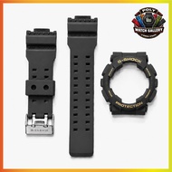 Bnb GA110 Bnb GD100 Solid Black w Gold Wording GA110 GD100 Tali Jam untuk GA100 GA120 GD120