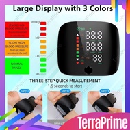 TerraPrime Voice Prompt Digital Blood Pressure Monitor Rechargeable With Big LCD Screen Wrist