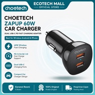 [Ecotech] Choetech TC0008 ZapUp Car Charger PD40W | Dual USB-C Fast Charging | QC3.0 & PD3.0 | 2 Por
