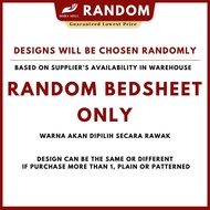 DORAMILL Premium 4in1 Queen/2in1 Single Washed Cotton Fitted Bedsheet Set Getah Keliling Baby Friend
