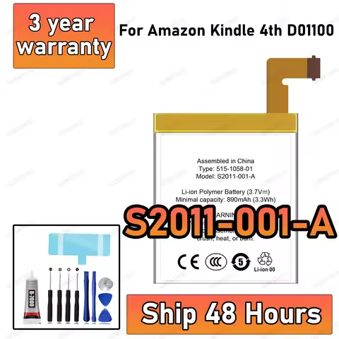 100% New High Quanlity S2011-001-A 515-1058-01 BATTERY For Amazon Kindle 4th KINDLE 4 D01100 Batteri