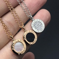 寶格麗項鍊 新品鑲鑽貝母錢幣項鍊