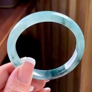 冰種翡翠天然翡翠玉鐲A玉手鐲 玉鈪 • 冰種水墨丹青翡翠福鐲