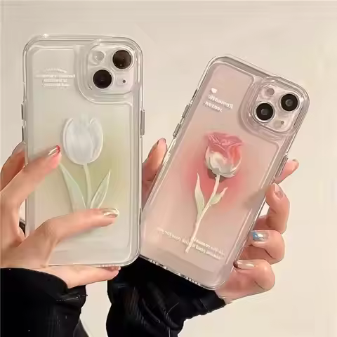 Rose Tulip Printing Soft Case For Vivo Y70 Y51 Y31 Y11S Y20 Y15S Y72 Y55 Y21 Y33S Y76 Y35 Y22 Y16 Y0