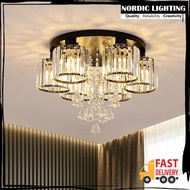 Nordic Lighting Modern Crystal Chandelier Ceiling Light For Living Room Bedroom Home Decor Indoor Ceiling Lamp (609)