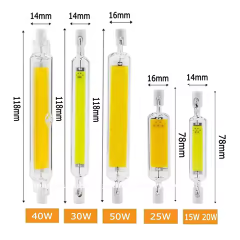 LED R7s COB Glass Tube 118mm J118 78mm J78 COB Light Bulb Super Bright AC110V 220V Home Replace Halo