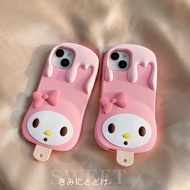 For OPPO A9 2020 A3s A54 A55 F11 R15Pro Reno 7Z 5 6 Sanrio Kawaii IceCream Melody Soft Silicone Phone Case