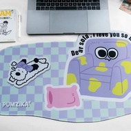 Halo Original Purple Green Sofa Dog Cute Big Desk Mat Desk Mat Game Big Mouse Mat Large Size Anti-sl
