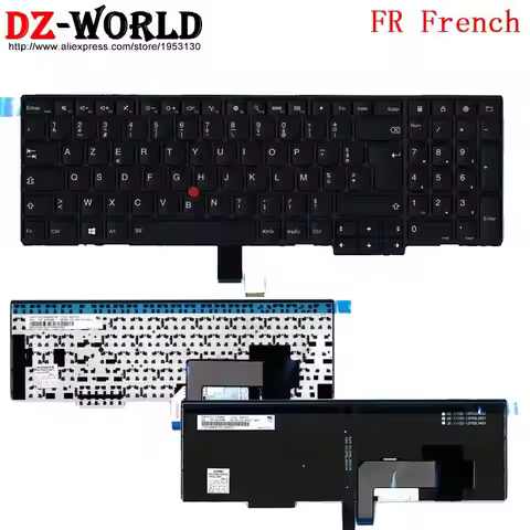 Azerty FR French Backlit Keyboard for Lenovo Thinkpad P50S T560 W540 T540P W541 T550 W550S L540 L560