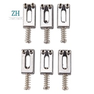 6 Pieces Electric Guitar Bridge Saddles Flat Set for Strat Tele Guitar Replacement