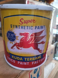 CAT KAYU & BESI KUDA TERBANG WARNA ( COKLAT / BROWN ) ISI 0.1 LITER cat warna coklat kuda terbang