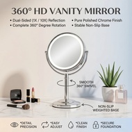 RIAHOME「Rekaan Nordic」Cermin Meja Estetik Makeup Mirror Aesthetic Stand Decor Mirror Desk Cermin Bul