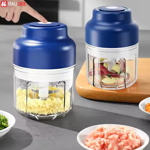 Electric Garlic Chopper Mini Portable Blender Electric Vegetable Garlic Onion Meat Chopper Electric 