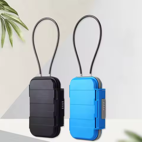 1PCS Password Padlock Security Storage Key Safe Box For Travel Hotel Beach Mobile Phone Storage Box 