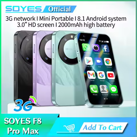 SOYES F8 Pro Max Mini Android8.1 Smartphone 3.0 Inches 2000mAh Face ID Dual SIM Standby Play Store 3
