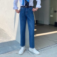 Fall Mr. Lusan New Arrival Men Silm All-Matching Jeans British Retro Japanese Elastic Waist Casual P