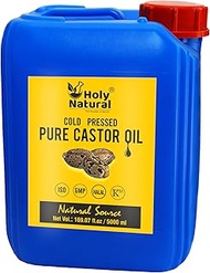 Organic Pure Castor Oil (169.07 fl oz) USDA Certified Cold-Pressed, 100% Pure, No GMO, NO Heat treatment, Hexane Free Castor Oil - Moisturizing &amp; Healing, For Dry Skin,Hair Growth, Massage,Lash Growth