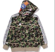 BAPE x Adidas 迷彩鯊魚連帽外套