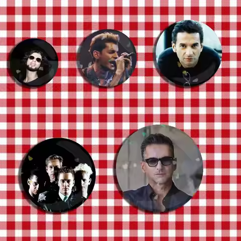 Band D-Depeche Mode Dave Gahan Laser Badge Creative Pins Brooch for Bag Clothes Hat Decor Gifts Fans