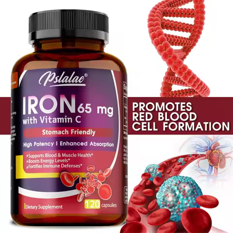 Iron Supplement - Maintain A Healthy Immune System and Brain Health, Fight Fatigue, Increase Energy,