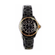 JAM TANGAN TEIWE SWISS TW2909G-LB CERAMIC ROSEGOLD SMALL BLACK