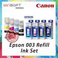 Original EPSON 003 Refill Ink Cartridge Black,Cyan,Magenta,Yellow For L3110 L3150 Printer
