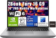 hp ZBook Fury 16 G9 16" FHD Mobile Workstation Business Laptop Computer, 12th Gen Intel 12-Core i5-12600HX (Beat i7-11700B), RTX A2000 8GB GDDR6, 128GB DDR5 RAM, 8TB PCIe SSD, WiFi 6E, Windows 11 Pro