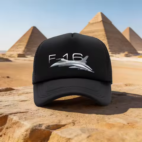 2026 All-Season Unisex Lightweight Mesh Baseball Cap with F16 Fighter Jet Model, Outdoor Individual