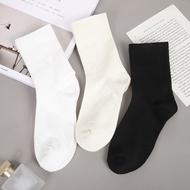 Korean Women's High Socks Plain 3 Colors Stretch Matching LuxyShoes LX90 Doll Shoes