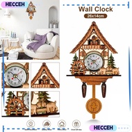 HECCEH Cuckoo Clock, Wooden Wall Mounted Wall Clock,  Non Hourly Chime Retro Hanging Clock Living Ro