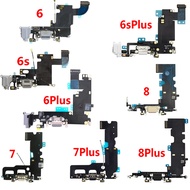 ชาร์จพอร์ตบอร์ด Flex สำหรับ iPhone 5S 6 6S 7 8 Plus X XS Max XR ไมโครโฟนแจ็ค Usb Plug Ori Flex สายริบบิ้นเปลี่ยน