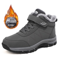 Winter Men Boots Microfiber Leather Snow Boots Man Plush Warm Causal Shoe Waterproof Men Boots Male 