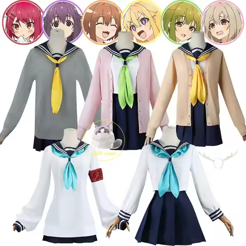 My Deer Friend Nokotan Cosplay Koshi Anko Cosplay Costumes Anime Nekoyamada Neko JK Sailor Skirt Hal