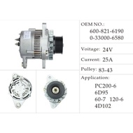 Komatsu excavator parts PC120-6 alternator 4D102 engine alternator 24V  alternator