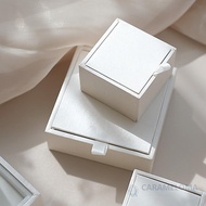 CARAMELOMA Jewelry Packaging Box, White/Pink Display Organizer Jewelry Box, Elegant Satin Earring Or