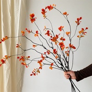 Artificial Red Maple Leaves Stems, Red Fall Branch Fake Plant, Wedding Home Party Decoration