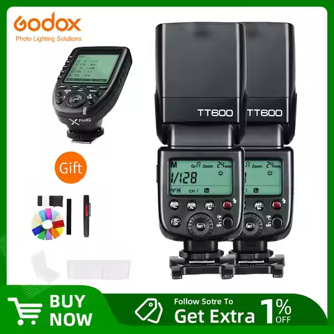 Godox 2x TT600 2.4G Wireless Camera Flash Support off-machine HSS +Xpro Transmitter Trigger For Cano