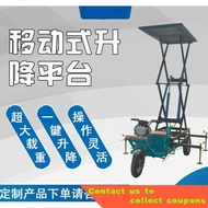 🎈Electric Tricycle Mobile Lift Platform Hydraulic Lifting Scissor Lift Hydraulic Aerial Cage Ascending Dispatch Trolley