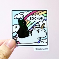 (SG) "bo chup" singlish cat meme waterproof vinyl sticker (1 Piece)