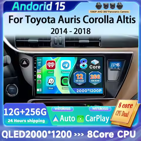 Android 15 Autoradio For Toyota Auris 2014 2015 2016 2017 2018 Corolla Altis Hybrid Carplay Auto Let