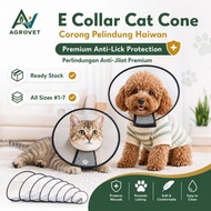 Premium E Collar Dog Cone Collar E Collar Cat Cone Dog Collar Pet Head Cover Kolar Kucing Koler Lehe