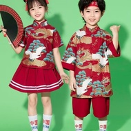 Children Children's Costumes Kindergarten Chinese Style Ancient Costumes Girls Cheongsam Primary Sch